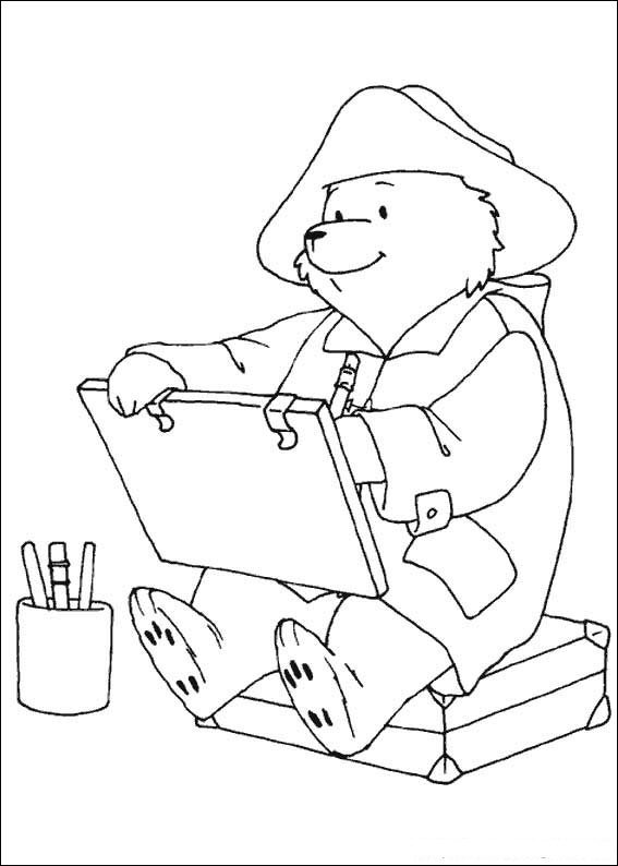 Plansa de colorat cu Ursul Paddington 13 5